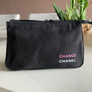 Chance Chanel Black Cosmetic Makeup Bag